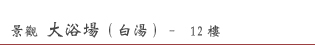 景觀大浴場(白湯) 12樓